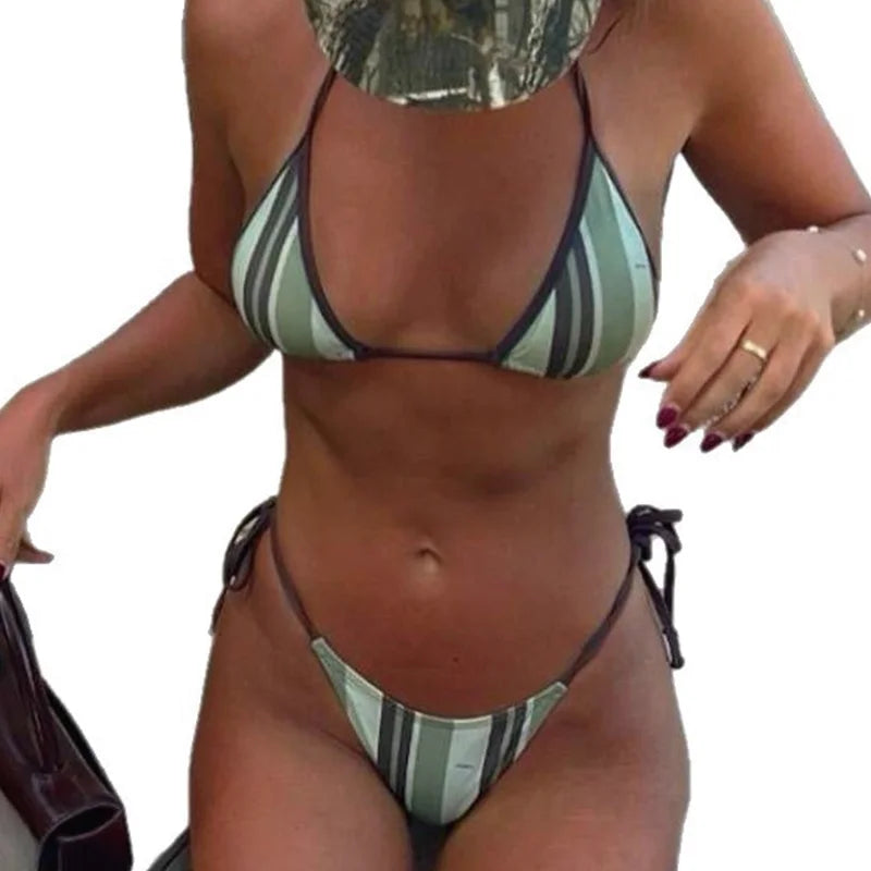 Bikinis Bow Swimwear Women'S Summer Swimsuit 2025 Sexy Bikini Set Low Waist Beachwear Push Up Bathing Suits