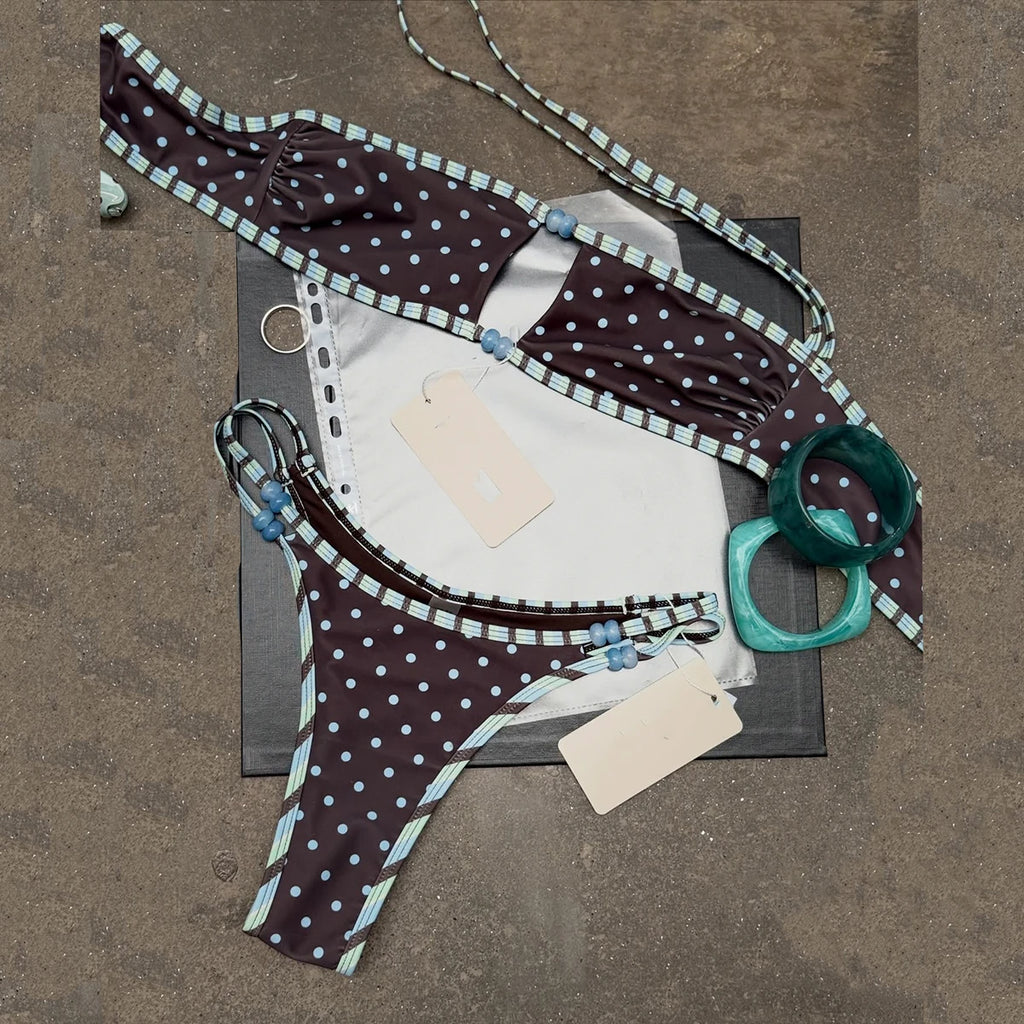 Bandeau Bikinis 2026 Sexy Women Swimsuit Swimwear Female Bikini Set Brazilian Dot Biquini Bathing Suit Swimming Suit Beachwear
