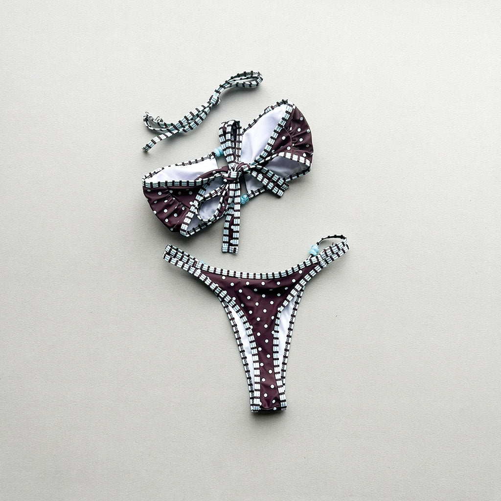 Bandeau Bikinis 2026 Sexy Women Swimsuit Swimwear Female Bikini Set Brazilian Dot Biquini Bathing Suit Swimming Suit Beachwear