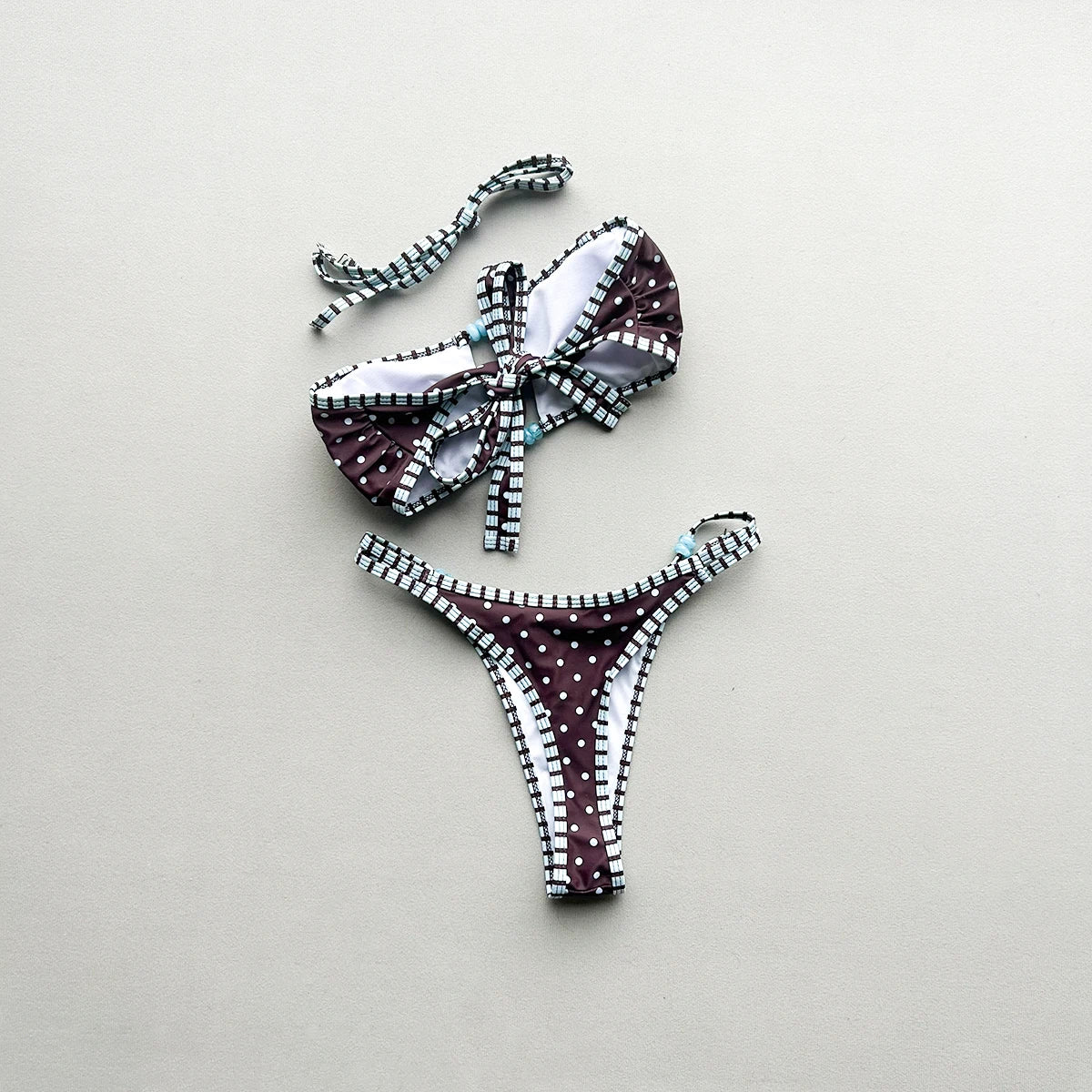 Bandeau Bikinis 2026 Sexy Women Swimsuit Swimwear Female Bikini Set Brazilian Dot Biquini Bathing Suit Swimming Suit Beachwear