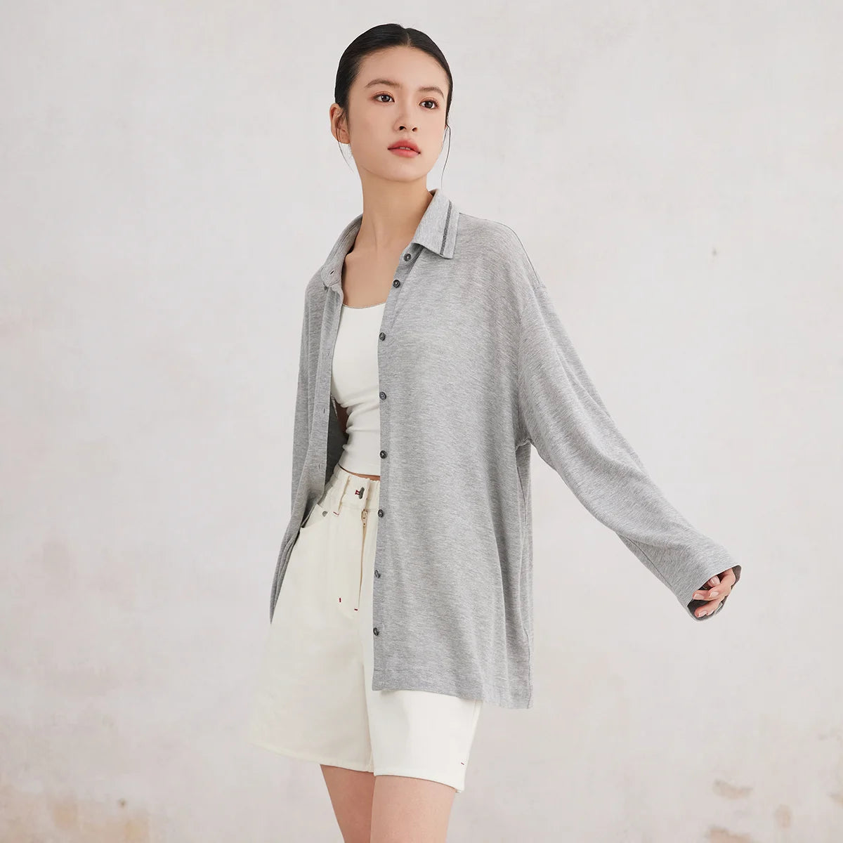 K3083X  Linen long blouse luxury womens clothing high quality spring summer clothes